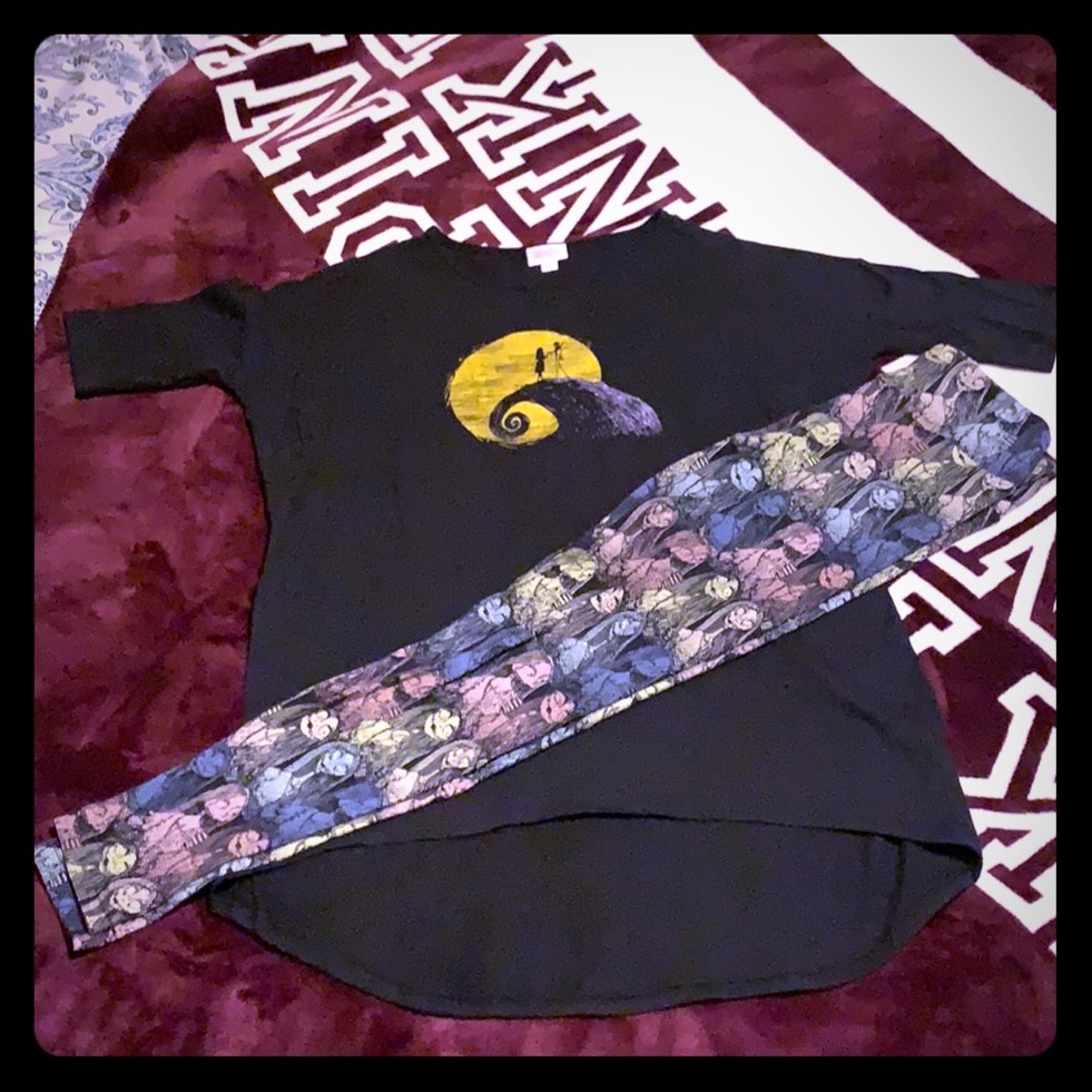 Lularoe Jack & Sally Irma and leggings set OS XS